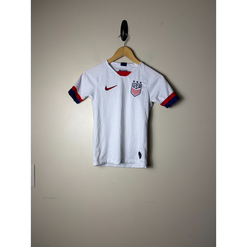 Nike USA Youth Soccer Jersey S White Morgan 13 Athletic